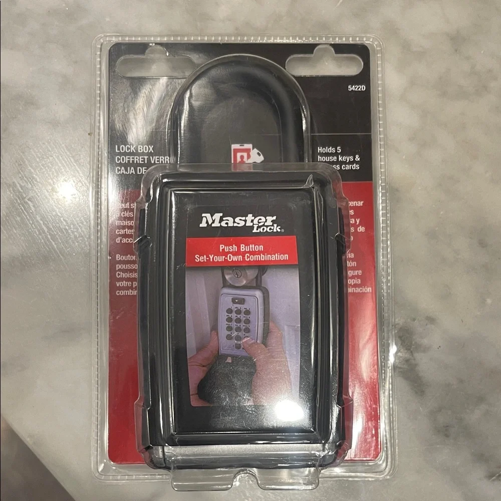 Black Key Lock Box with Push-Button Combination